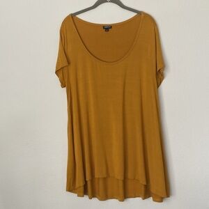 Torrid marigold yellow tunic short sleeve top SIZE 1